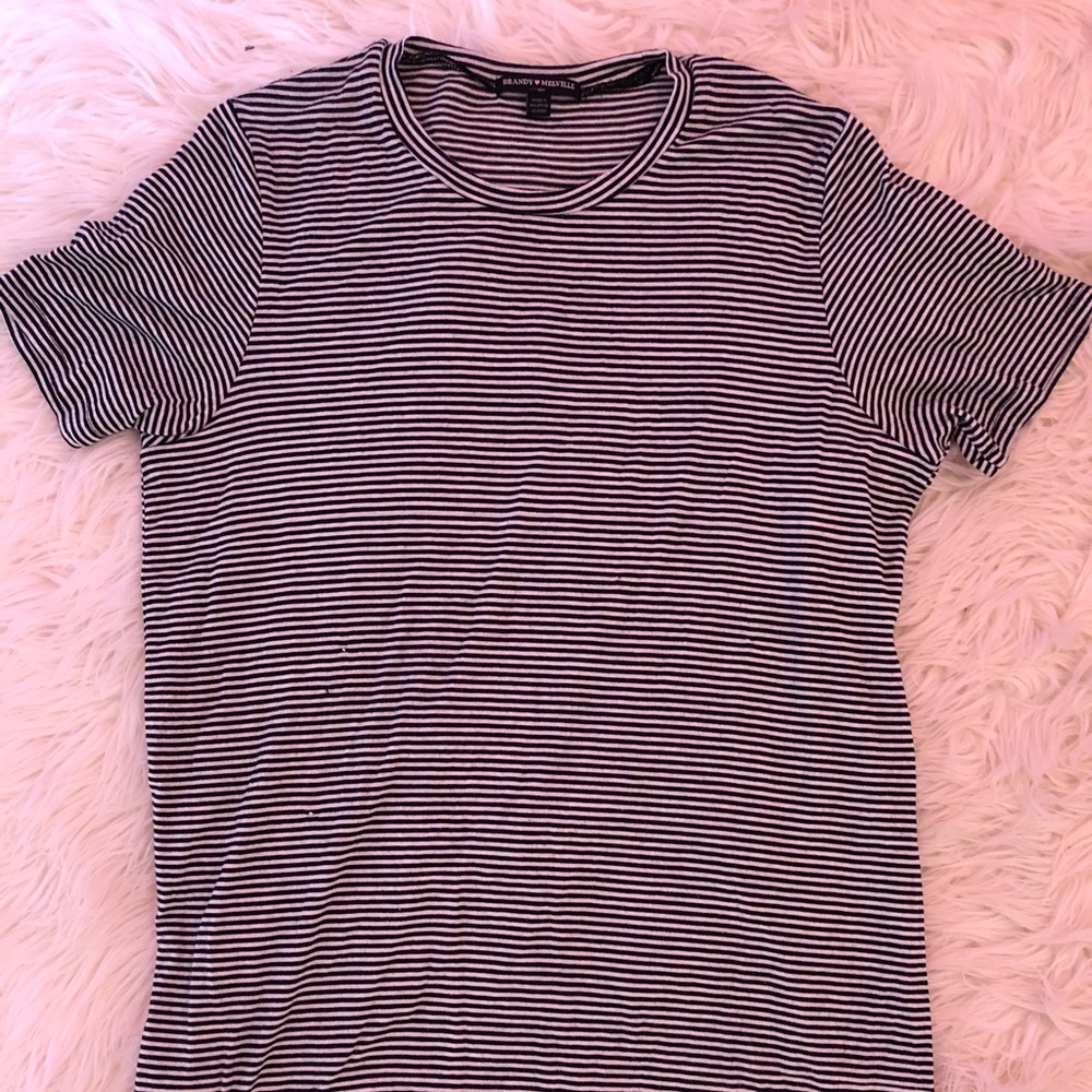 Black and white striped Brandy T-shirt dress